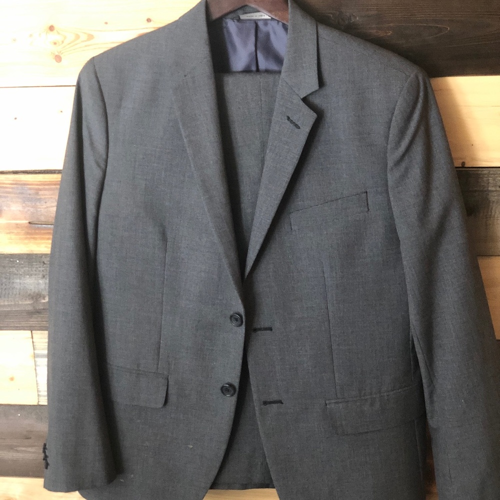 Men's Banana Republic Dark Gray Suit - Slim Fit